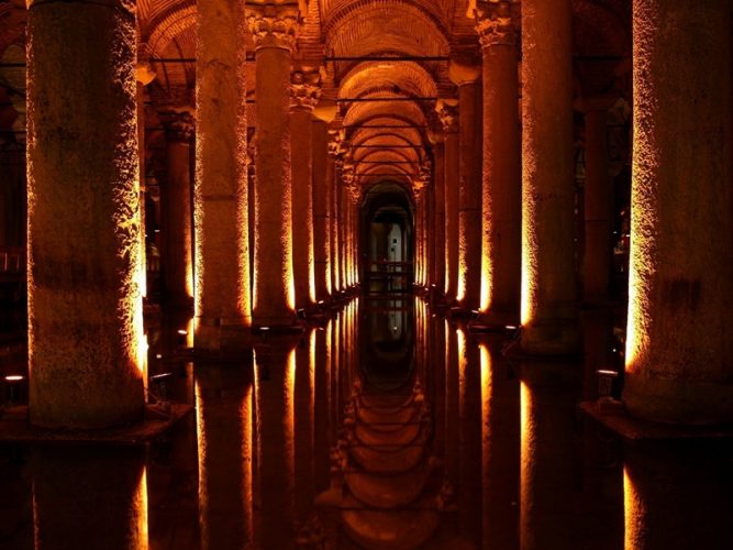 The Basilica Cistern In Holiday